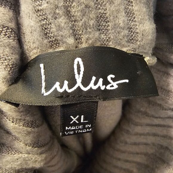 Lulu's Women's Autumn Daze Sage Green Cowl Neck Tunic Oversize Sweater Dress, XL - Picture 9 of 9